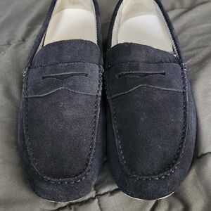 Armani Jeans Dark Blue Suede Loafers